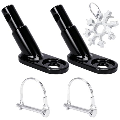 2 Pezzi Gancio per Rimorchio per Bicicletta, con Perno di Bloccaggio, Strumento Multiuso a Forma di Fiocco di Neve, Metallo, per Cani e Animali Domestici, per Uso all aperto