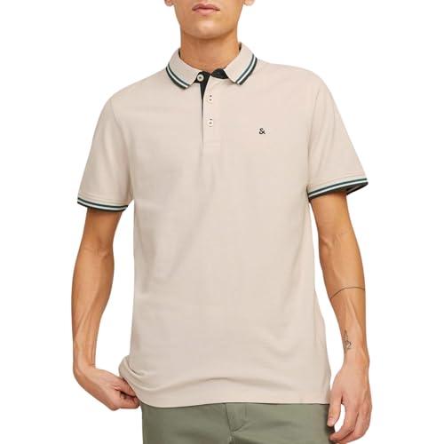 JACK & JONES Jjepaulos Polo SS Noos Maglietta, Moonbeam, L Uomo