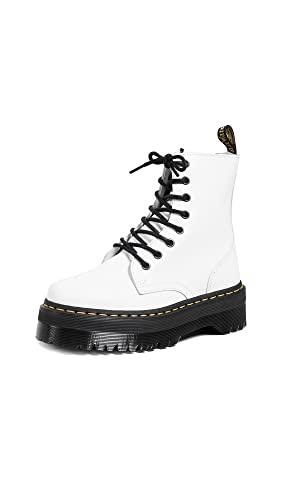 Dr. Martens 8 Eye Boot, Stivaletti Unisex-Adulto, White Smooth, 37 EU