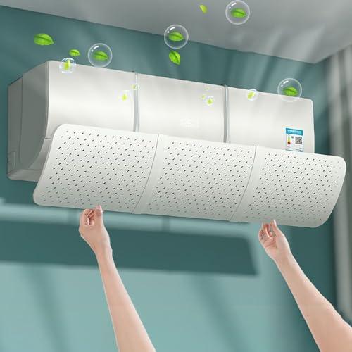 Deflettore per Condizionatore Universale, Portatile Regolabile Parabrezza Deflettore Aria Condizionata Scudo per Condizionatori da Parete per Casa/Ufficio/Camera/Soggiorno