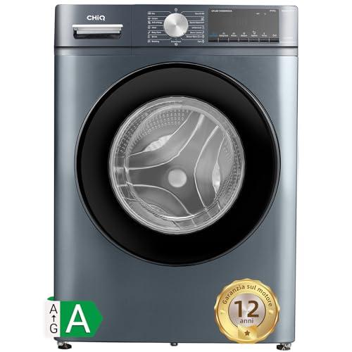 CHiQ CFL80-14586IM3XA, Lavatrice a carica frontale da 8kg, Space Pro - ottimizzazione dello spazio, Profondità del piano di lavoro, Cestello ampio, Motore a inverter stabile, 1400giri/min