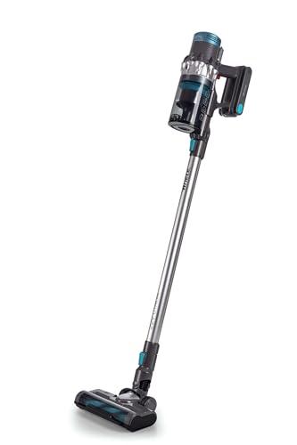 Ariete 2704 22V Lithium Digital Panel, Scopa elettrica senza filo, Cordless, Voltaggio 22,2V, Capacità serbatoio 1L, Spazzola motorizzata, Blu