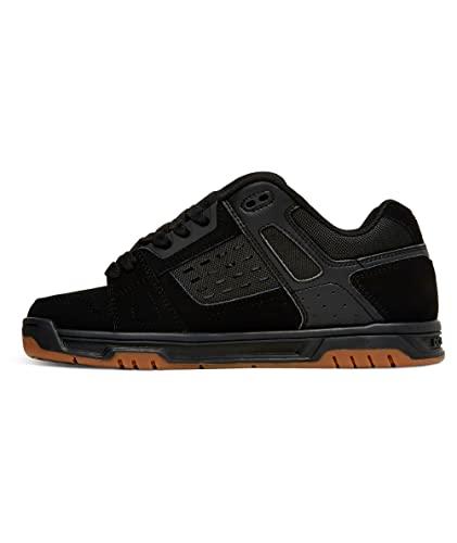 DC Shoes - Sneaker Stag, Uomo, Nero (Black/Gum), 44