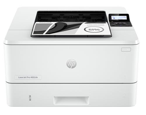 HP LaserJet Pro 4002dn 2Z605F, Stampante a Singola Funzione A4, Stampa Fronte e Retro Automatico in b/n, 42 ppm, USB, USB Host, Gigabit Ethernet, HP Smart, Bianca