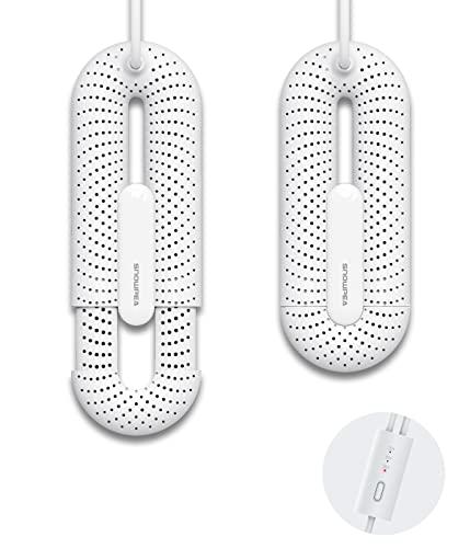 Snowpea Asciuga Scarpe Elettrico Pro, Asciuga Scarponi da Sci, Scalda Scarpe e Scarponi per Asciugare Le Scarpe Sudate ed Eliminare i Cattivi Odori, Spegnimento Auto 3/6/9 Ore (Pro-Bianco)