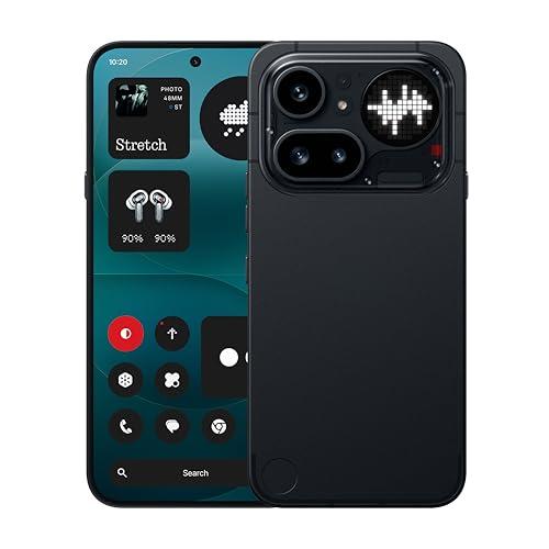 Nothing Phone (4a) Pro - 50MP Triple-Kamera, bis 140x Ultra-Zoom, Metall-Unibody Smartphone, Langer Akku, 50W Schnellladen, 144Hz AMOLED, Glyph Bar, 8GB+128GB - Schwarz