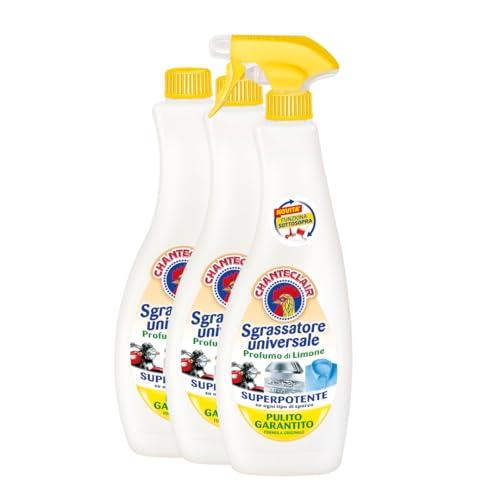 Chanteclair - Sgrassatore Universale Spray, Superpotente, Profumo di Limone, Formula Originale - 1 Flacone spray + 2 Ricariche