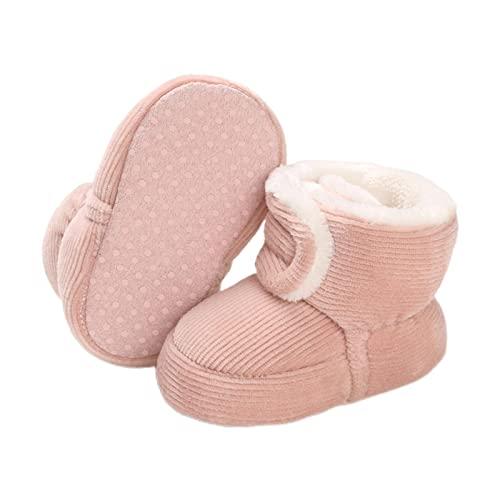 Aisprts Stivaletti Neonata Neonato Caldo Invernali Scarpe Neonato Unisex Con Fodera in Felpa Scarpe Primi Passi Pantofole Neonato 6-12 Mesi,B6