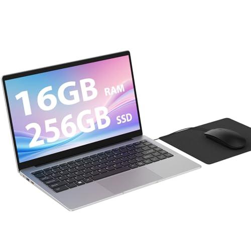 MAXLEGEN PC Portatile Notebook, 14 Pollici Portatile16GB RAM 256GB SSD 1920 * 1080 Full HD Computer, 2.4G/5G WiFi, Dual Speakers, BT4.2, USB3.0, Laptop Mouse e Mousepad Inclusi