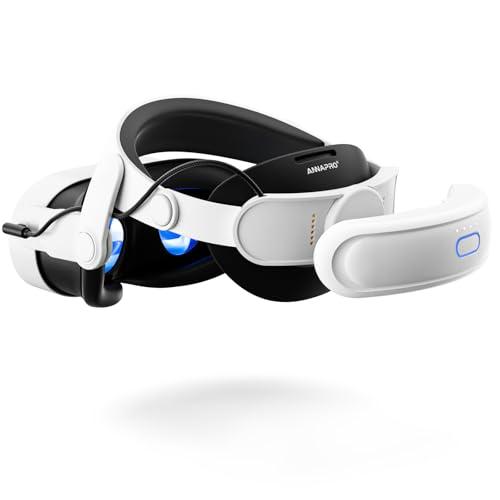 ANNAPRO - Cinturino per batteria A3 Max per Meta Quest 3S/Quest 3, ricarica rapida da 20 W con batteria magnetica da 10.800 mAh, massimo comfort e tempo di riproduzione prolungato, compatibile con