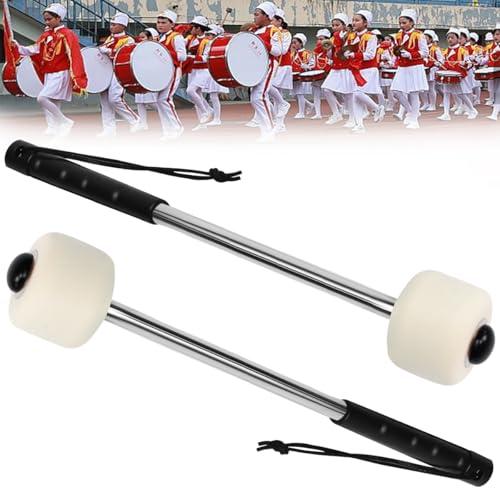 Kleemeiero 2 Pezzi Bacchette in Feltro con Manico in Acciaio Inox 30x5cm Bacchette per Grancassa Bacchette per Tamburo Martello per Grancassa Mazze per Tamburo per Strumento a Percussione