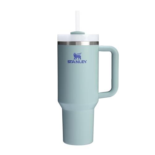 Stanley Quencher H2.0 Flowstate Borraccia Con Cannuccia 1.2L - Freddo Per 11 Ore - Con Ghiaccio Per 48 Ore - Senza BPA - Tazza Termica Con Manico - Blue Cactus