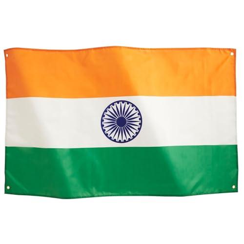 Runesol India Bandiera 3x5, 91x152cm, Tricolore Indiano, 4 Occhielli, Striscione Indiano, Bandiere Premium, Interno, Esterno, Giornata missionaria, Vivekananda Jayanti, Cricket, Bhogi