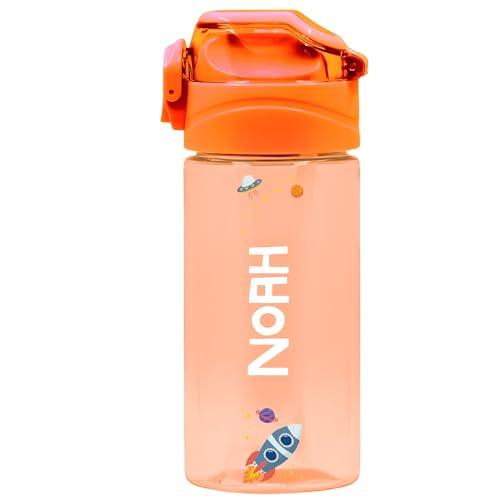 Stellasticker Borraccia personalizzata con nome, cannuccia in silicone, lavabile in lavastoviglie. Aggiungi il nome e scegli un tema tra i tanti disponibili.