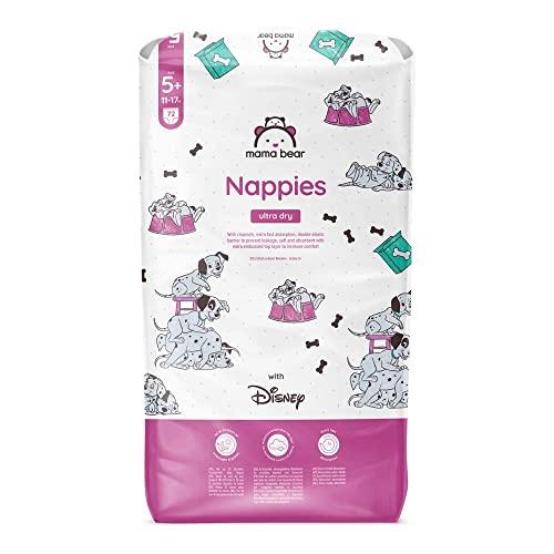 Marchio Amazon - Mama Bear Disney Pannolini ultra-asciutti, Taglia 5+ (11-17 kg), Bianco, 72 Unità