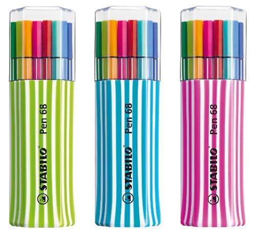 STABILO Pen 68 - Pennarello Premium - Single Pack - Astuccio da 15 - Colori assortiti
