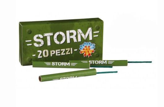 Trischitti Sfida Esplosiva: Petardo Storm con Miccia P1 V°D - Confezione da 20 pezzi, BN-0107A_1, Giallo