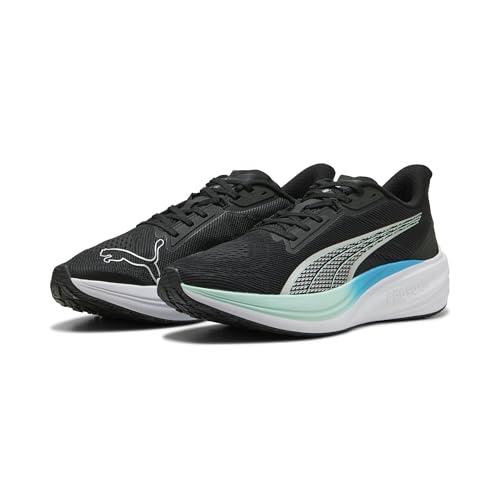 Puma Scarpe da Corsa Unisex Darter ProRoad, Puma Black Puma Silver Mint Melt Speed Blue, 43 EU
