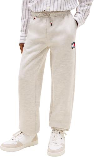 Tommy Hilfiger Heritage Flag Sweatpants Ks0ks00715 Pantaloni da Tuta, Grey (Light Grey Heather), 12 Anni Unisex-Adulto