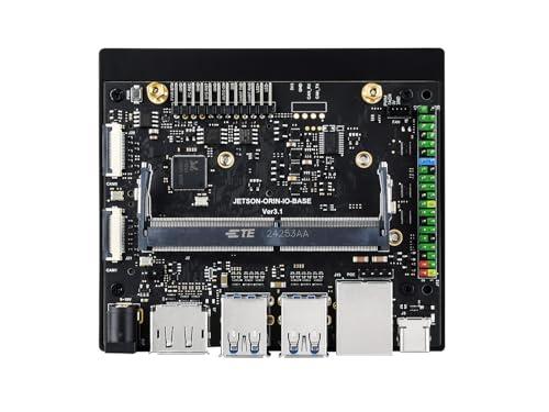 Waveshare Jetson Orin Nano/NX AI Development Board, with Two 4-lane CSI Ports, Two M.2 Key M and One M.2 Key E Ports, 5 USB Ports, 4K High-definition DisplayPort Port, compatible with Orin Module
