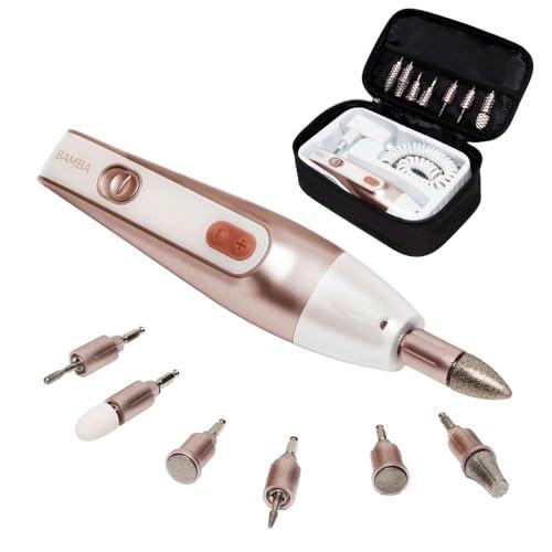 Cecotec Set elettrico per manicure e pedicure PinkyCare 700 Perfect Nails. Sette testine intercambiabili, cinque velocità e due direzioni di rotazione, design ergonomico, custodia inclusa.