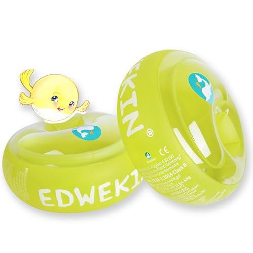 EDWEKIN Braccioli da nuoto per bambini con camere d'aria extra-large, Salvagenti gonfiabili per neonati da 1 a 6 anni, perfetto aiuto per ragazzi, design trasparente