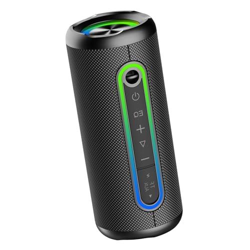 Cassa Bluetooth Portatile Potente 30W, Altoparlante Bluetooth con 3 EQ Modalità, IPX7 Speaker Bluetooth 5.4 Accoppiamento TWS, 30H di Autonomia con 3 Luci RGB Regolabili, Supporto Micro-Con, AUX, TF