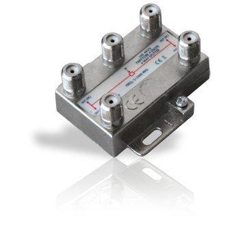 P4+dc-Partitore a 4 vie con passaggio di corrente continua dall'uscita verso l'ingresso (monodirezionale)