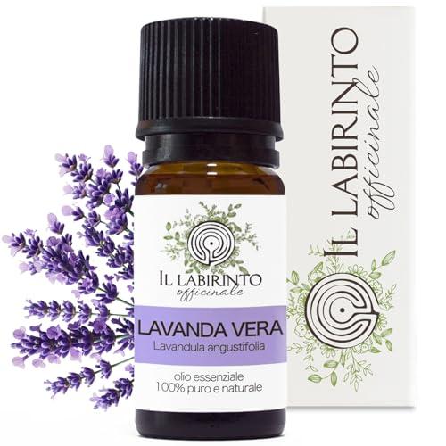 Olio Essenziale Lavanda puro Alimentare Italiana Il Labirinto Officinale - Oli Essenziali Naturali - Olio essenziale per Diffusori e Umidificatori, Aromaterapia - 10ml