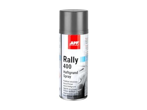 APP Rally 400 Acryl Primer Spray - Primer aggrappante universale | Fondo primer con ottima aderenza | Primer spray per metallo, carrozzeria, plastica, legno | 400 ml | Grigio