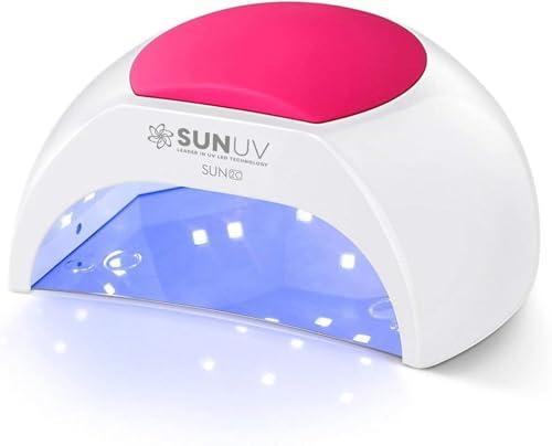 SUNUV Lampada Unghie UV LED Professionale per Gel e Semipermanente,Sensore Di Avvio Automatico,4 Timer 10s /30s/60s/90s