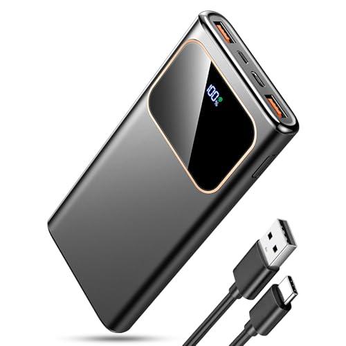 Power Bank 10000mAh, 22.5W Ricarica Rapida Powerbank per iPhone 16/15/14/13/12/11 Samsung Xiaomi etc, Leggero Caricatore Portatile con 3A USB-C Ingressi e Uscite Compatibile con Android iOS 2025