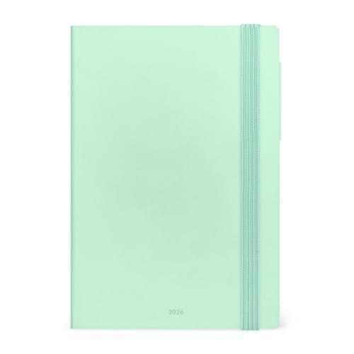 Legami - Agenda Settimanale Medium 2026, Pastel Mint, 12 Mesi, Chiusura con Elastico, Diario da Gennaio 2026 a Dicembre 2026, in Carta FSC Certificata, 12 x 18 cm