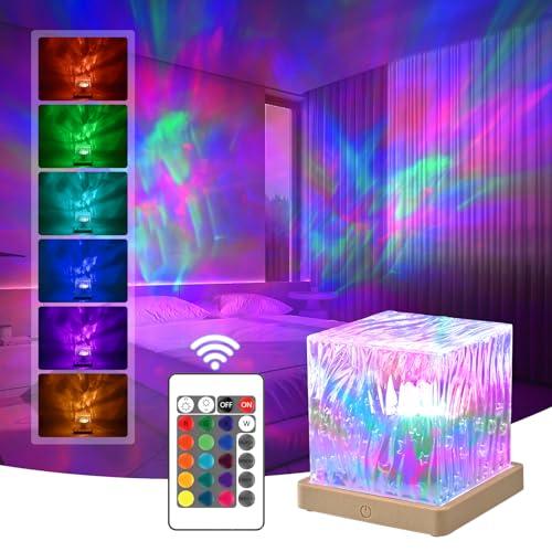 Shenjia Aurora Boreale Proiettori: Stelle e Luna Girare Proiettore Lampada,Telecomandata 16 Colori in Gradiente, Bambini Camera Soffitto Projector,Perfetto per Cameretta Da Letto e L'arredamento Feste