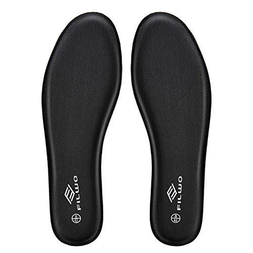 Solette in memory foam, solette interne per calzature sportive, scarpe da ginnastica Sneakers, stivali da lavoro, scarpe da passeggio, solette comode per le donne (7 UK W, Nero)
