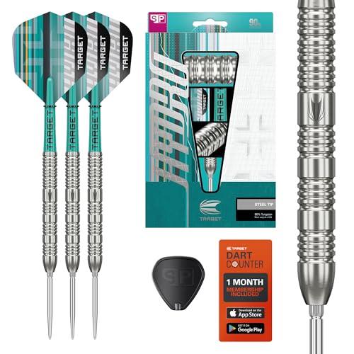 Target Darts Hydro Punta in Acciaio Set di Freccette, 23G (Barrel 02) | Freccette al 90% in Tungsteno, Punte Swiss Point Argentate, Aste PRO Grip Tag e Alette PRO Ultra N. 6, Strumento SP Incluso