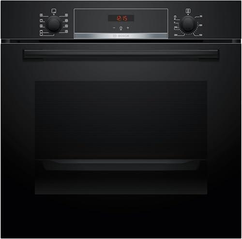 Bosch HBA534BB3, Forno da incasso, EcoClean: pulizia della parete posteriore senza alcun detergente, Display LED Rosso,Nero, 60 x 60 cm