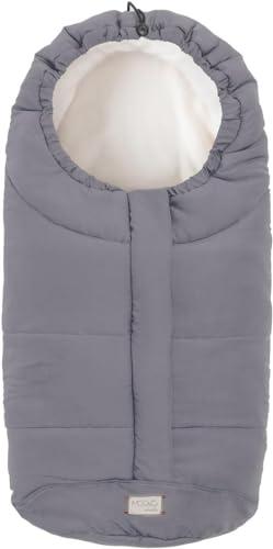 Nuvita 9045 Ovetto City | Sacco Universale per Seggiolini Auto e carrozzine | Perfetto per Bambini da 0 a 6 Mesi (80 cm) | Tessuto Vellutato e Massimo Comfort fino a -5°C | Grigio