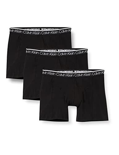 Calvin Klein Surge Boxer Brief 3pk NEW, Boxer Uomo, Black W/ Black Wb, M