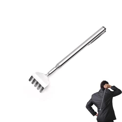 Schiena Grattaschiena Telescopico, Grattaschiena Portatile Allungabile, Grattaschiena Massaggiatore, con Manico Telescopico in Acciaio Inox, per la Schiena Grattaschiena