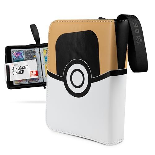Album per carte da collezione, album con chiusura lampo, rilegatura a 4 tasche, 55 pagine per 420 carte