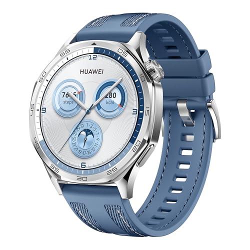 HUAWEI WATCH GT 5 46mm Smartwatch, Design Elegante, Nuova Modalità Corsa e Ciclismo, Monitoraggio della Salute, 14 Giorni di Durata della Batteria, iOS e Android, Blu