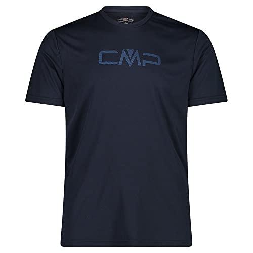CMP T-Shirt Girocollo con Logo - 39T7117P (50, Blue)