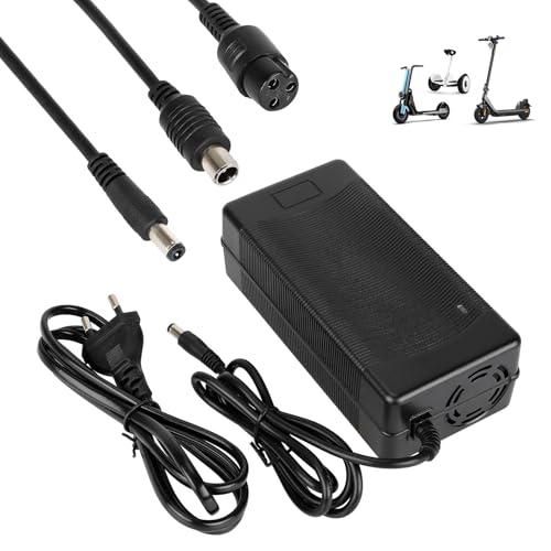 HPGAAVD 54,6V 2A Caricatore Adattatore per Monopattino Elettrico，48V Caricabatterie Universale al Batterie litio con 3 Connettori per Hoverboard, Drifting Board，Bici Equilibrata，Scooter Elettrico