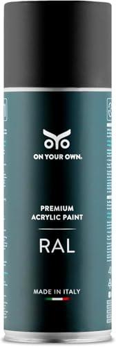 OYO - Spray Vernice Acrilica Nero Opaco 400ml per Progetti Fai-da-Te - Bomboletta Spray per Uso Multiplo (1, RAL 9005) - On Your Own