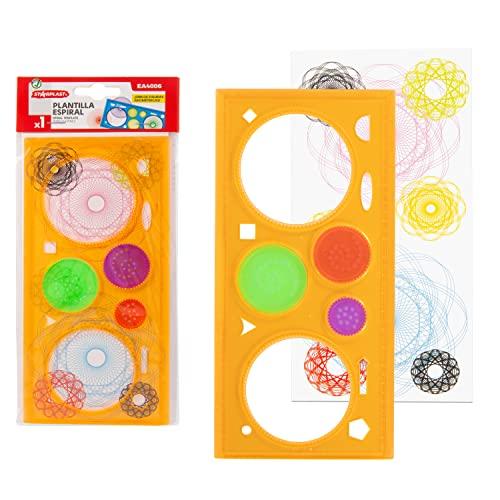 MODELLO A Spirale DISEGNI GEOMETRICI STARPLAST - Modello righello geometrico - ARANCIO
