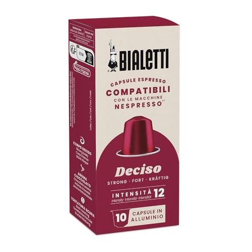 Bialetti Caffè Capsule Compatibili Nespresso®, Deciso, 10 Capsule