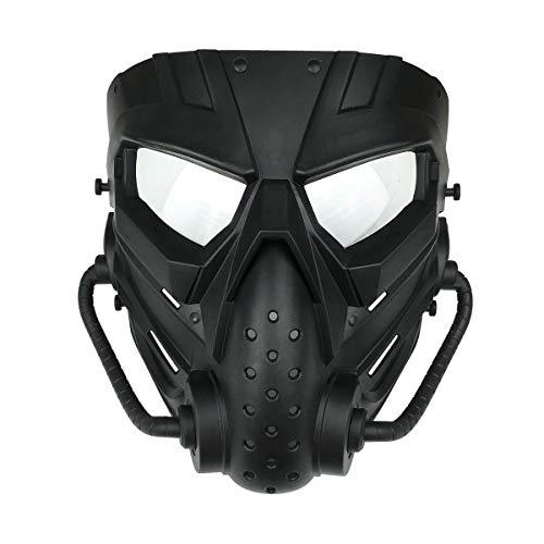 Gunyoo Alien Airsoft, maschera tattica completa con protezione per gli occhi, resistente agli urti, per Halloween, softair, caccia, CS Game, paintball e altre attività all'aperto