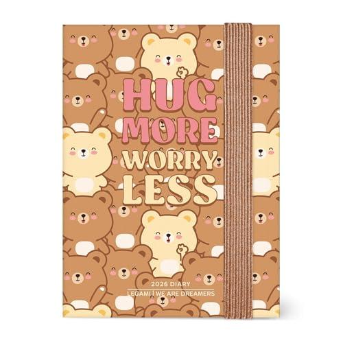 Legami - Agenda Settimanale Fotografica Mini 2026, Teddy Bear, 12 Mesi, Rubrica Inclusa, Chiusura con Elastico, Diario da Gennaio 2026 a Dicembre 2026, in Carta FSC Certificata, 8x11 cm