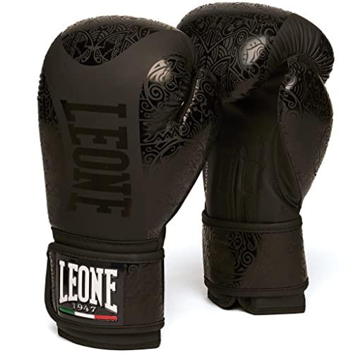 LEONE 1947, Guantoni Boxe Maori, Unisex – Adulto, Nero, 14 OZ, GN070